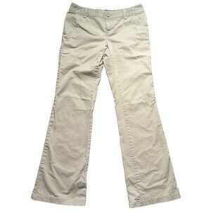 SO Sz 7 Women’s Beige pants Relaxed Fit Mid Rise outdoor button zip adult